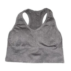 FREE PEOPLE WASHED GREY LONGLINE LIGHTLY PADDED SPORTS BRA SIZE XS/S